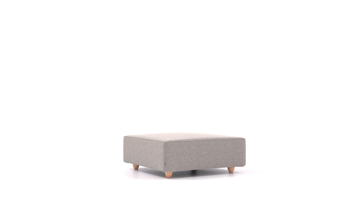 Cascais K, element modularne sjedeće FEYDOM u tkanini Phoenix FE-84 Middle Grey, svijetle noge