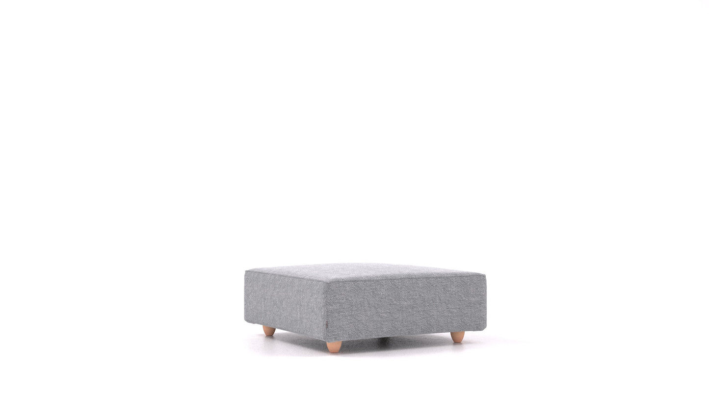 Cascais K, element modularne sjedeće FEYDOM u tkanini Phoenix FE-92 Dark Grey, svijetle noge