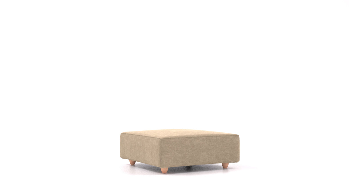 Cascais K, element modularne sjedeće FEYDOM u tkanini Mollia FF-13 Cappuccino, svijetle noge