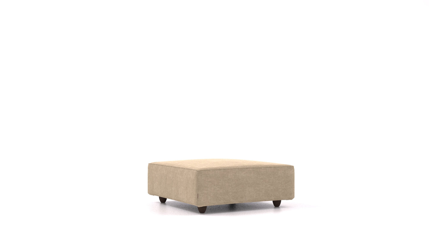 Cascais K, element modularne sjedeće FEYDOM u tkanini Mollia FF-13 Cappuccino, tamne noge