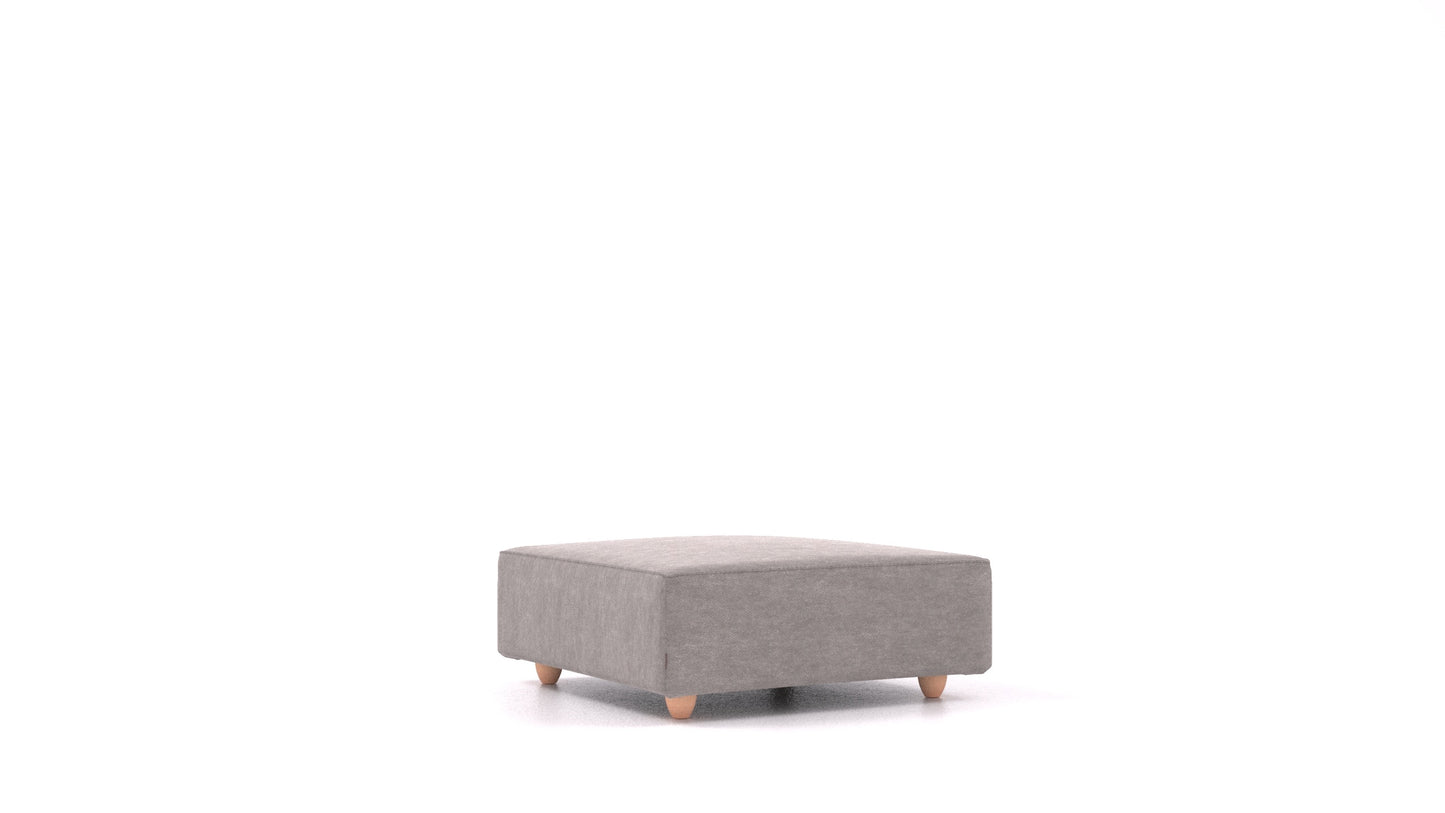 Cascais K, element modularne sjedeće FEYDOM u tkanini Mollia FF-14 Middle Grey, svijetle noge