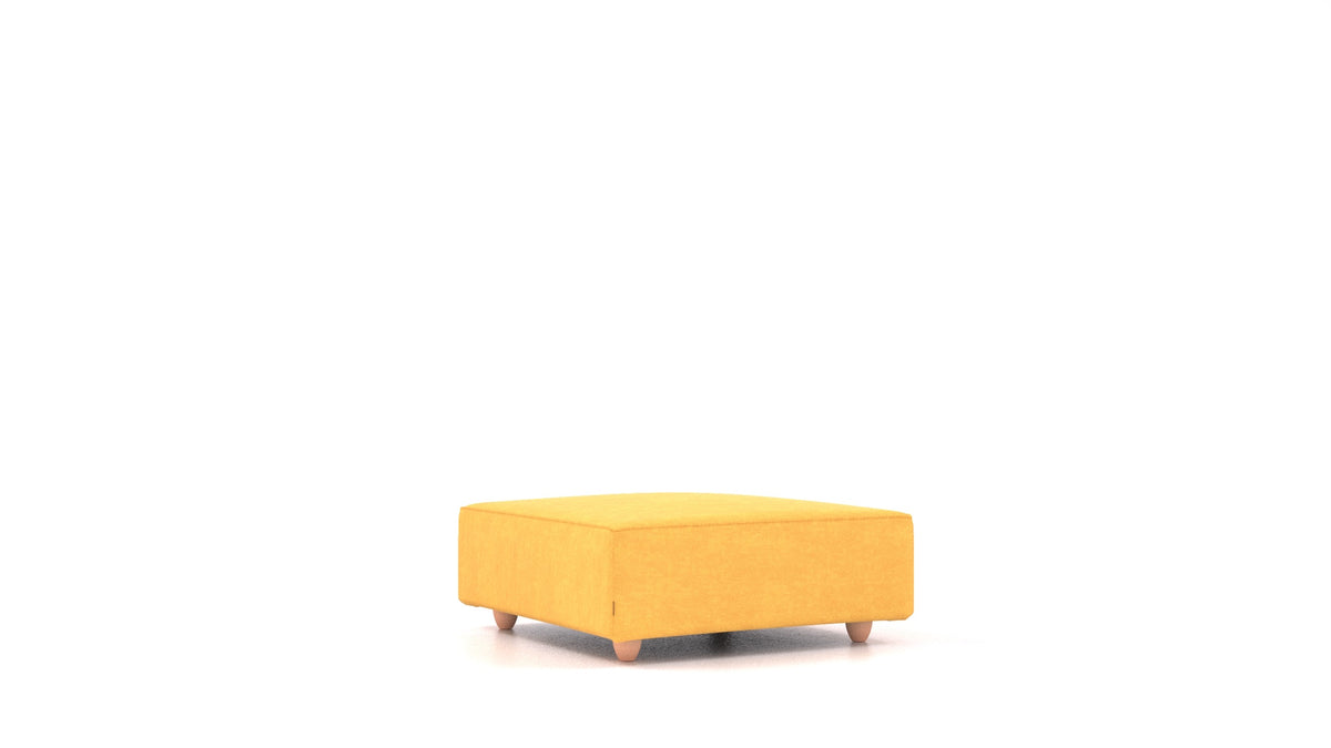 Cascais K, element modularne sjedeće FEYDOM u tkanini Mollia FF-16 Yellow, svijetle noge