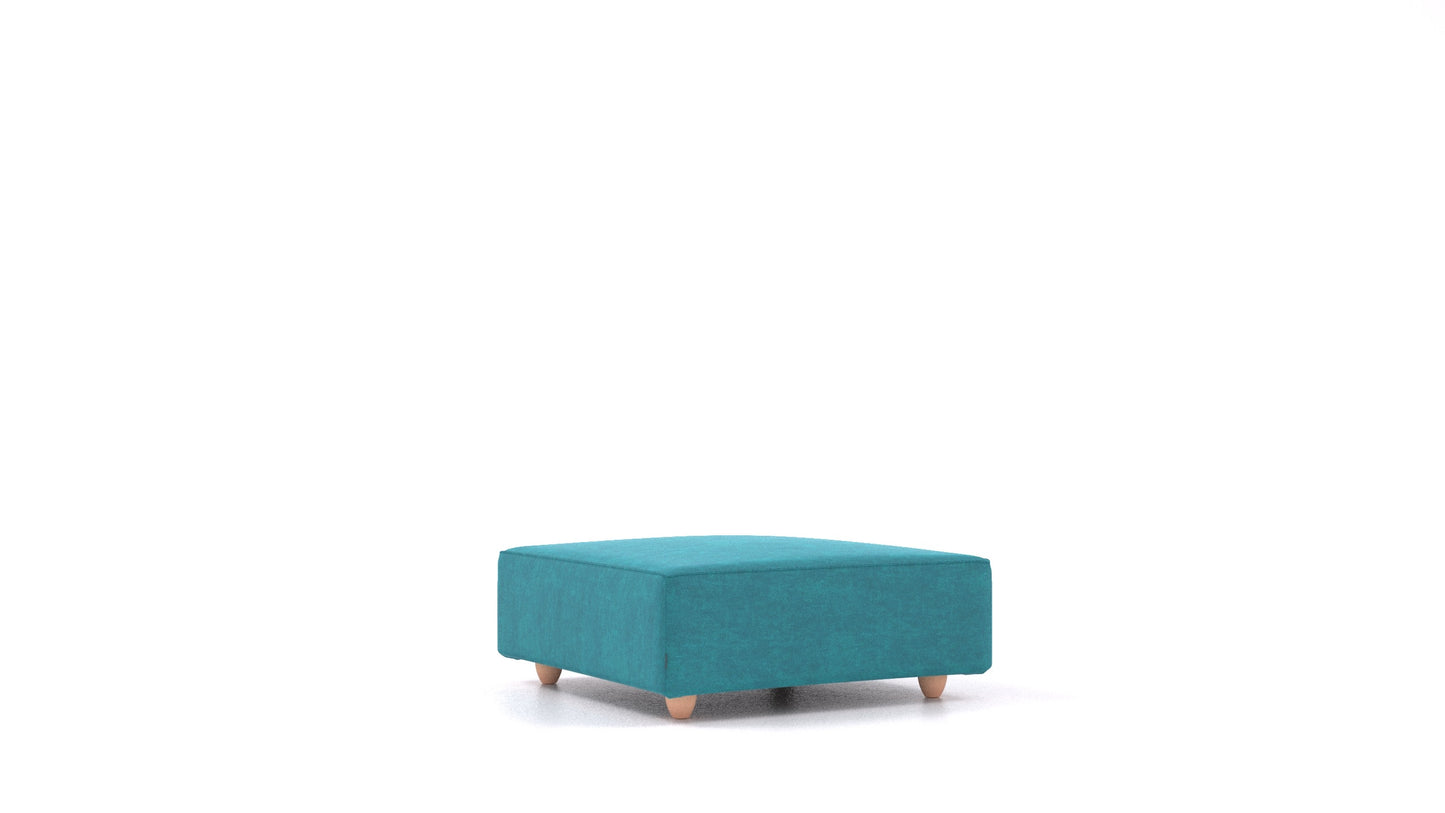 Cascais K, element modularne sjedeće FEYDOM u tkanini Mollia FF-20 Turquoise, svijetle noge