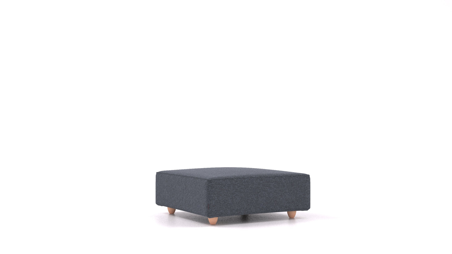 Cascais K, element modularne sjedeće FEYDOM u tkanini Icon IC-79 Deep Blue, svijetle noge