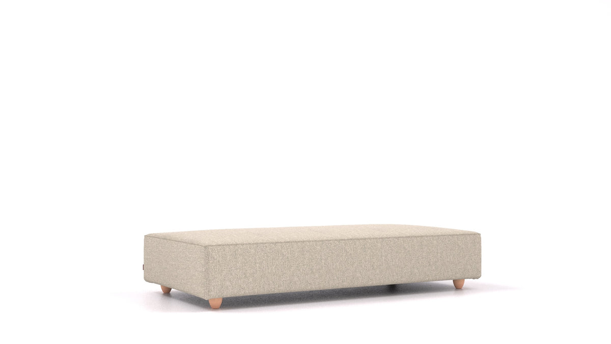 Cascais L, element modularne sjedeće FEYDOM u tkanini Alure DE-09 Natur, svijetle noge