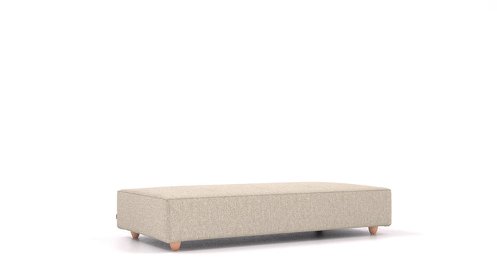Cascais L, element modularne sjedeće FEYDOM u tkanini Alure DE-09 Natur, svijetle noge