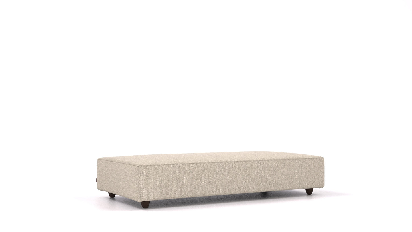 Cascais L, element modularne sjedeće FEYDOM u tkanini Alure DE-09 Natur, tamne noge
