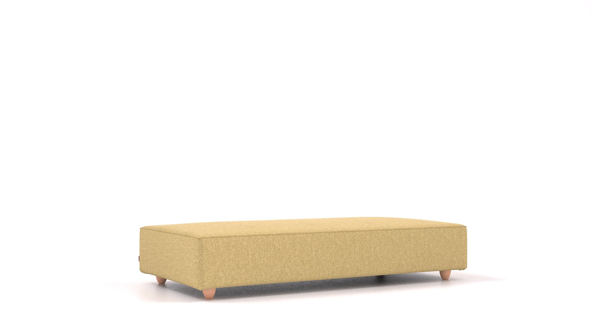 Cascais L, element modularne sjedeće FEYDOM u tkanini Alure DE-48 Yellow, svijetle noge
