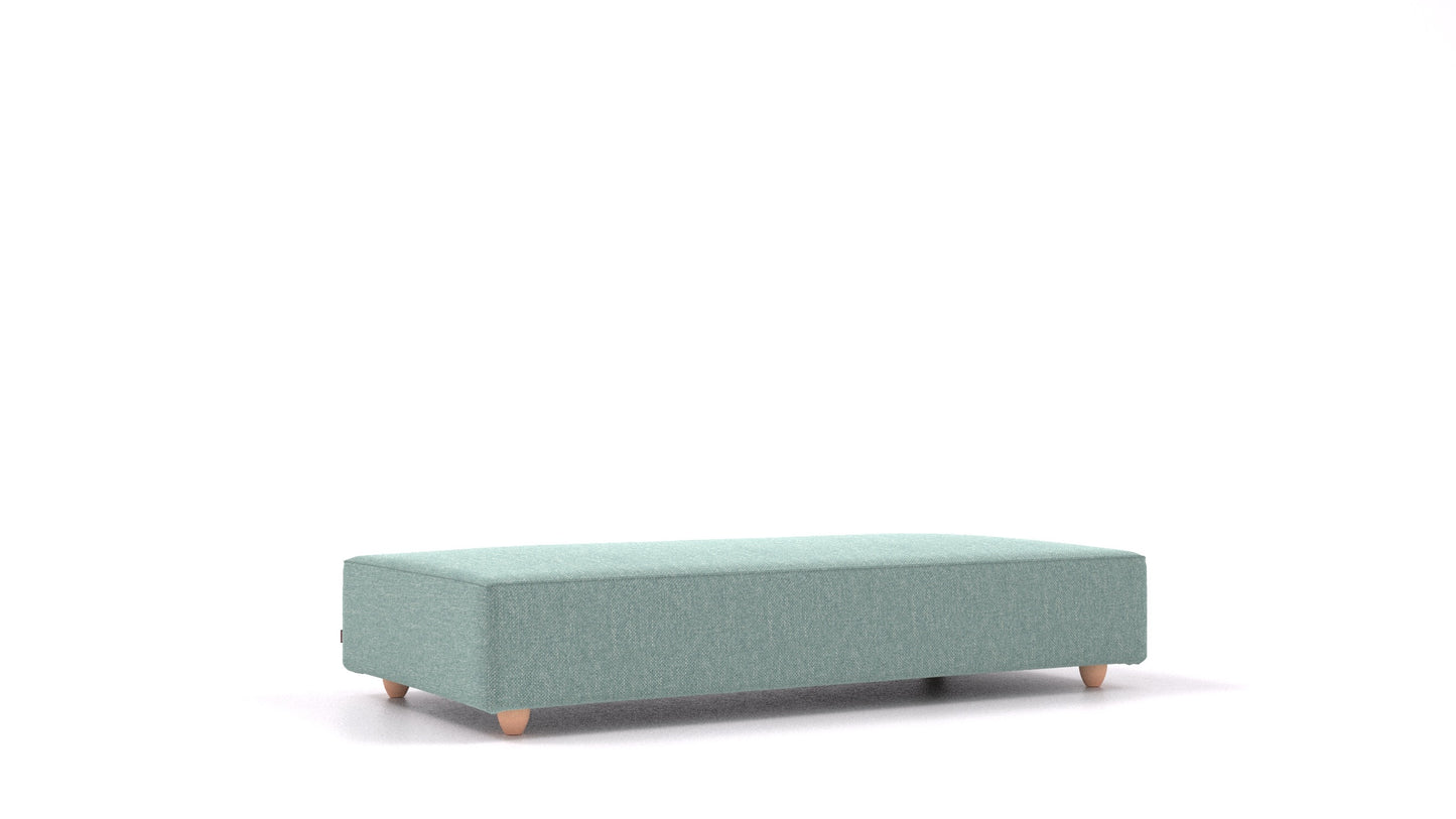 Cascais L, element modularne sjedeće FEYDOM u tkanini Alure DE-75 Pastel Blue, svijetle noge