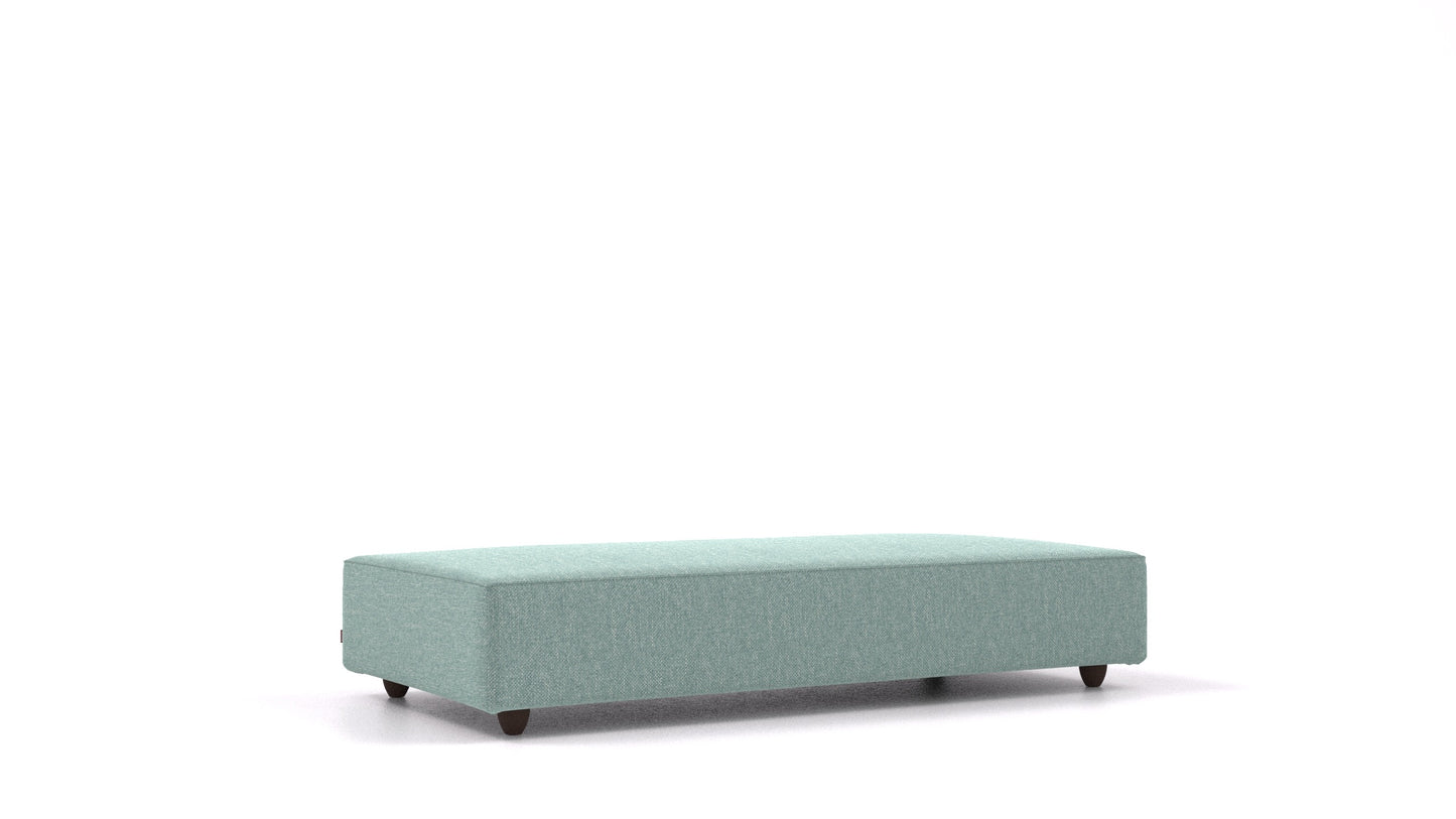 Cascais L, element modularne sjedeće FEYDOM u tkanini Alure DE-75 Pastel Blue, tamne noge