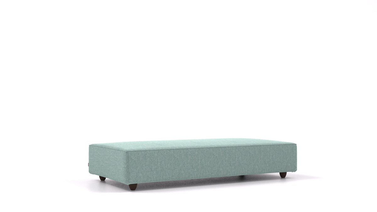 Cascais L, element modularne sjedeće FEYDOM u tkanini Alure DE-75 Pastel Blue, tamne noge