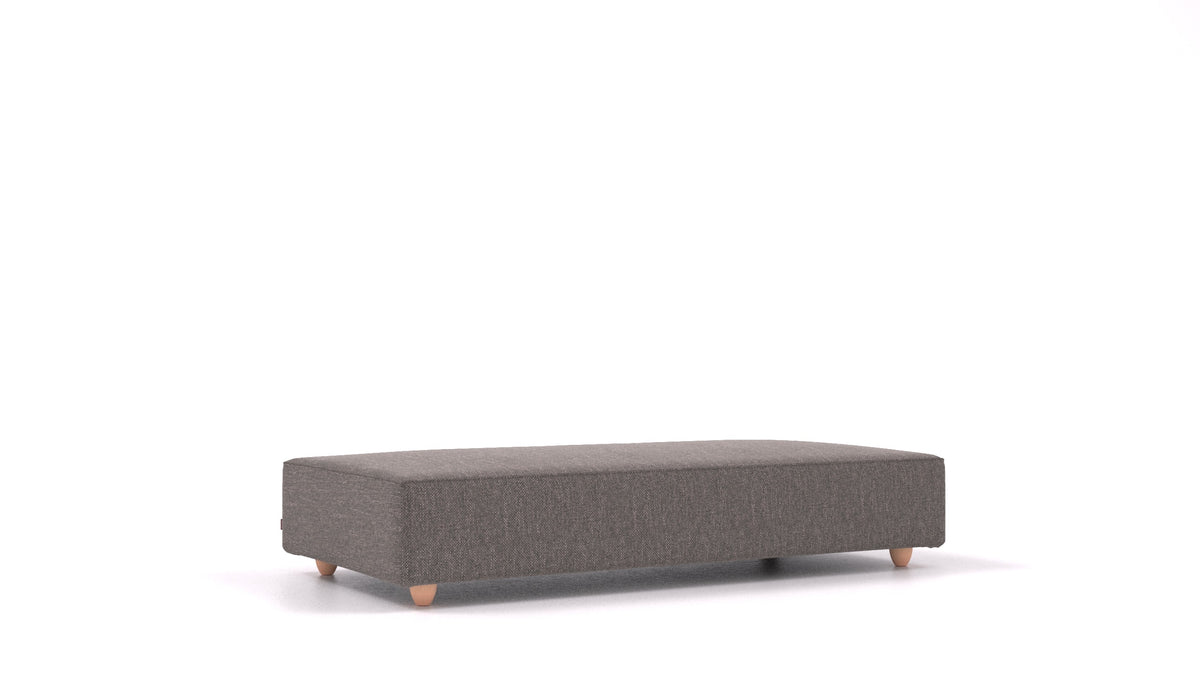 Cascais L, element modularne sjedeće FEYDOM u tkanini Alure DE-92 Middle Grey, svijetle noge