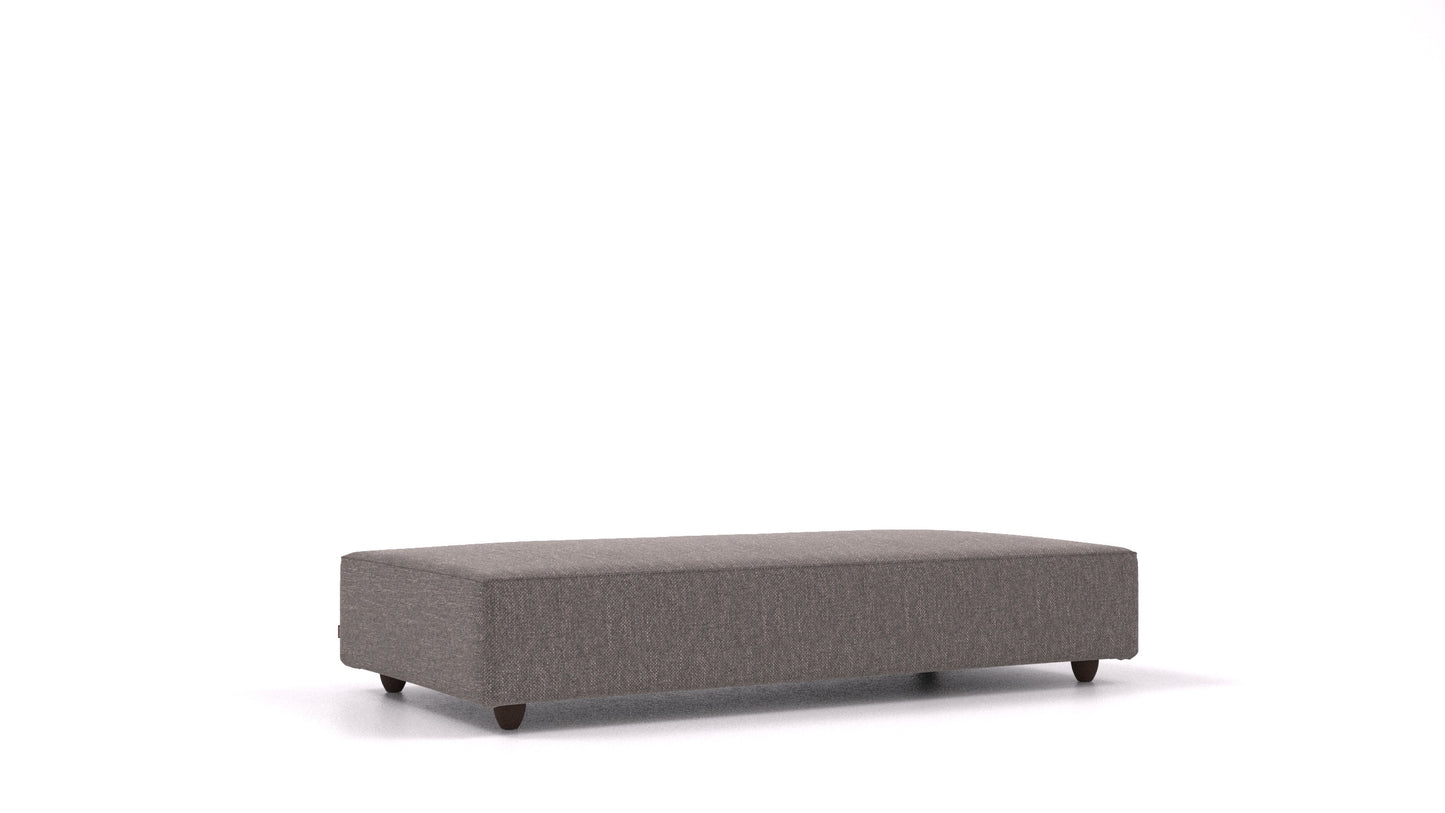 Cascais L, element modularne sjedeće FEYDOM u tkanini Alure DE-92 Middle Grey, tamne noge