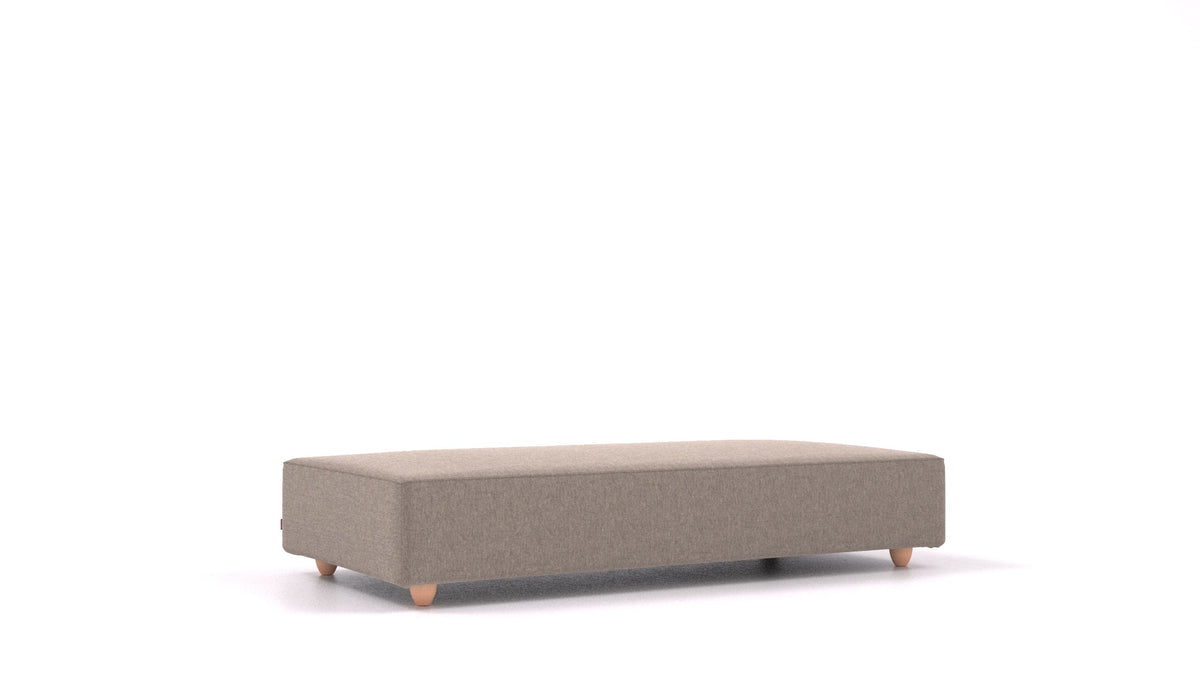 Cascais L, element modularne sjedeće FEYDOM u tkanini Velare ET-14 Middle Grey, svijetle noge