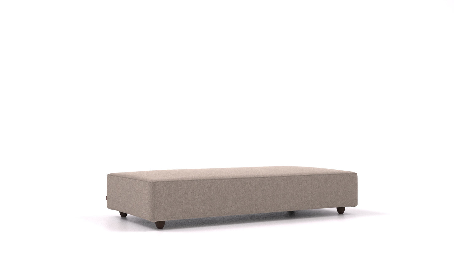 Cascais L, element modularne sjedeće FEYDOM u tkanini Velare ET-14 Middle Grey, tamne noge