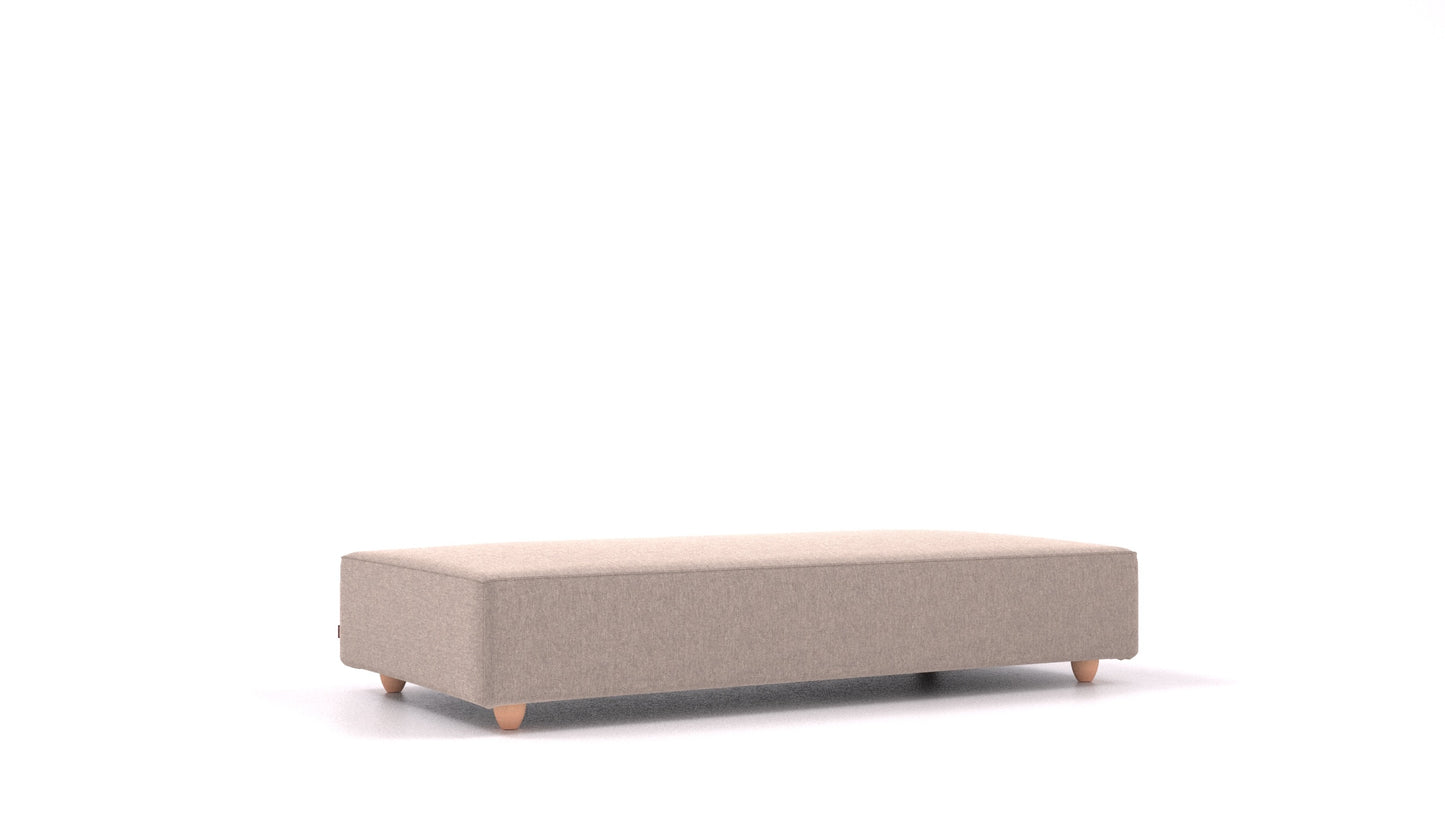 Cascais L, element modularne sjedeće FEYDOM u tkanini Velare ET-15 Light Grey, svijetle noge