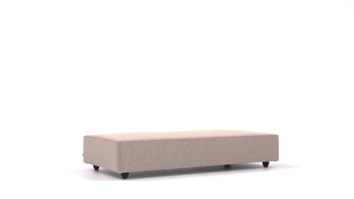 Cascais L, element modularne sjedeće FEYDOM u tkanini Velare ET-15 Light Grey, tamne noge