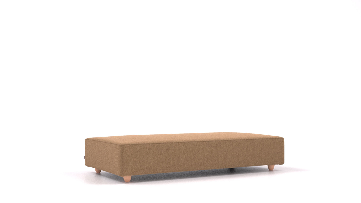 Cascais L, element modularne sjedeće FEYDOM u tkanini Velare ET-24 Cappuccino, svijetle noge