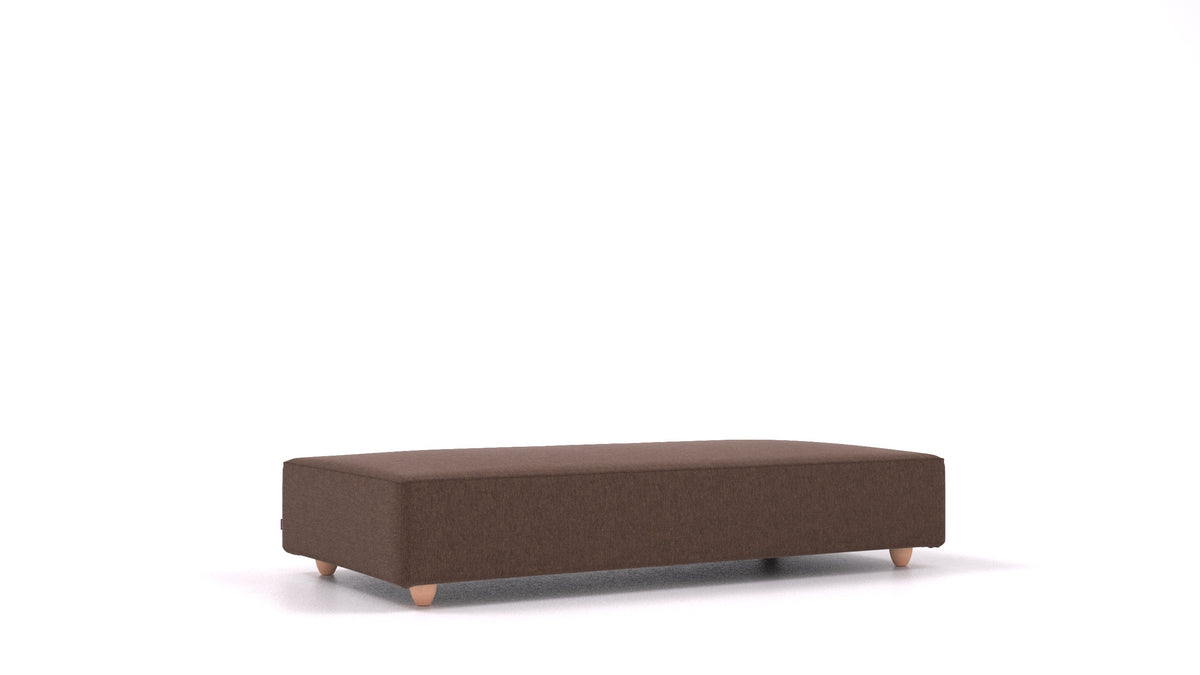 Cascais L, element modularne sjedeće FEYDOM u tkanini Velare ET-27 Chocolate, svijetle noge