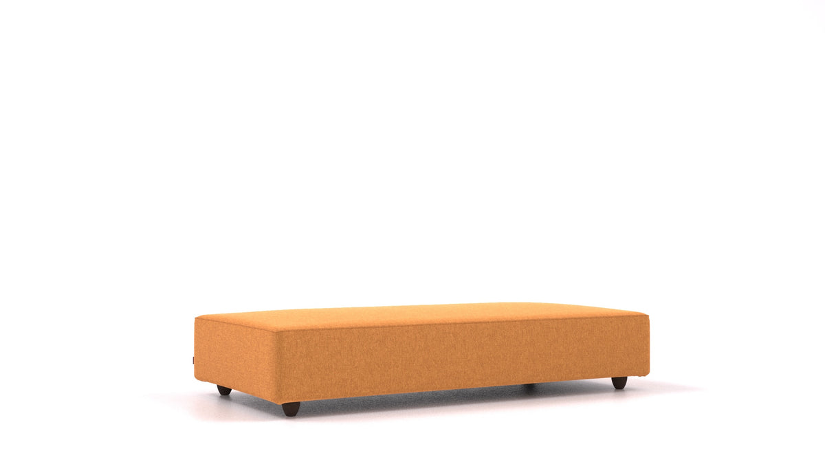 Cascais L, element modularne sjedeće FEYDOM u tkanini Velare ET-48 Antic Gold, tamne noge
