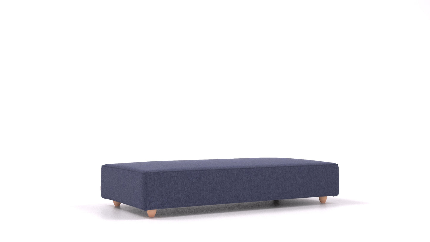 Cascais L, element modularne sjedeće FEYDOM u tkanini Velare ET-80 Noble Blue, svijetle noge