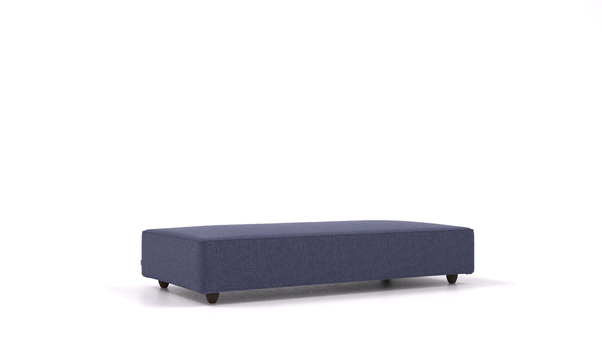 Cascais L, element modularne sjedeće FEYDOM u tkanini Velare ET-80 Noble Blue, tamne noge