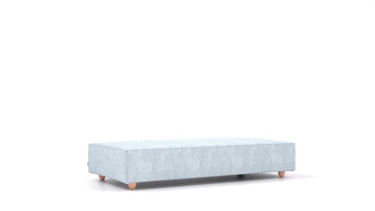 Cascais L, element modularne sjedeće FEYDOM u tkanini Mollia FF-19 Pastel Blue, svijetle noge