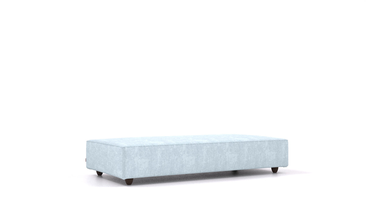Cascais L, element modularne sjedeće FEYDOM u tkanini Mollia FF-19 Pastel Blue, tamne noge