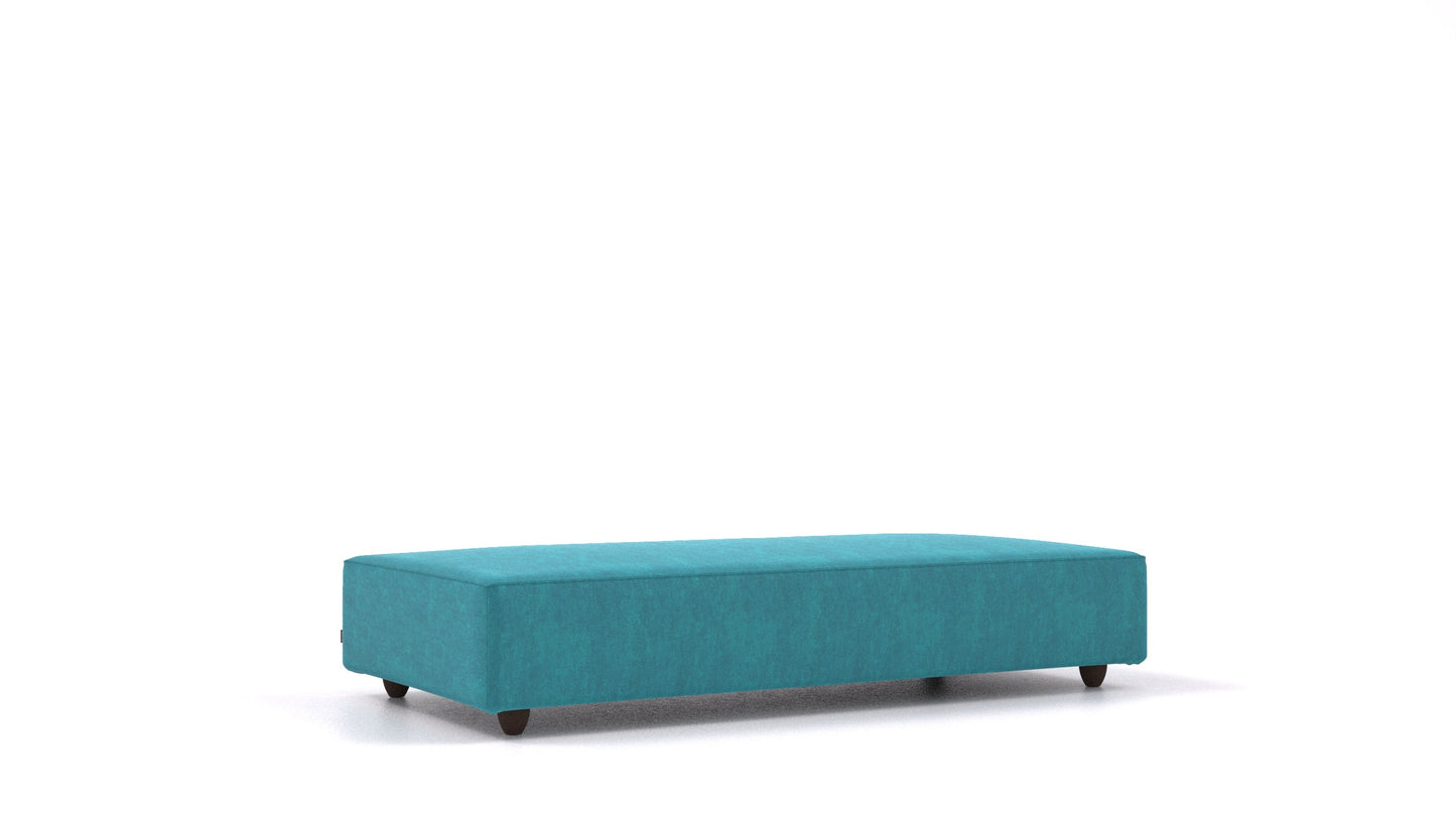 Cascais L, element modularne sjedeće FEYDOM u tkanini Mollia FF-20 Turquoise, tamne noge