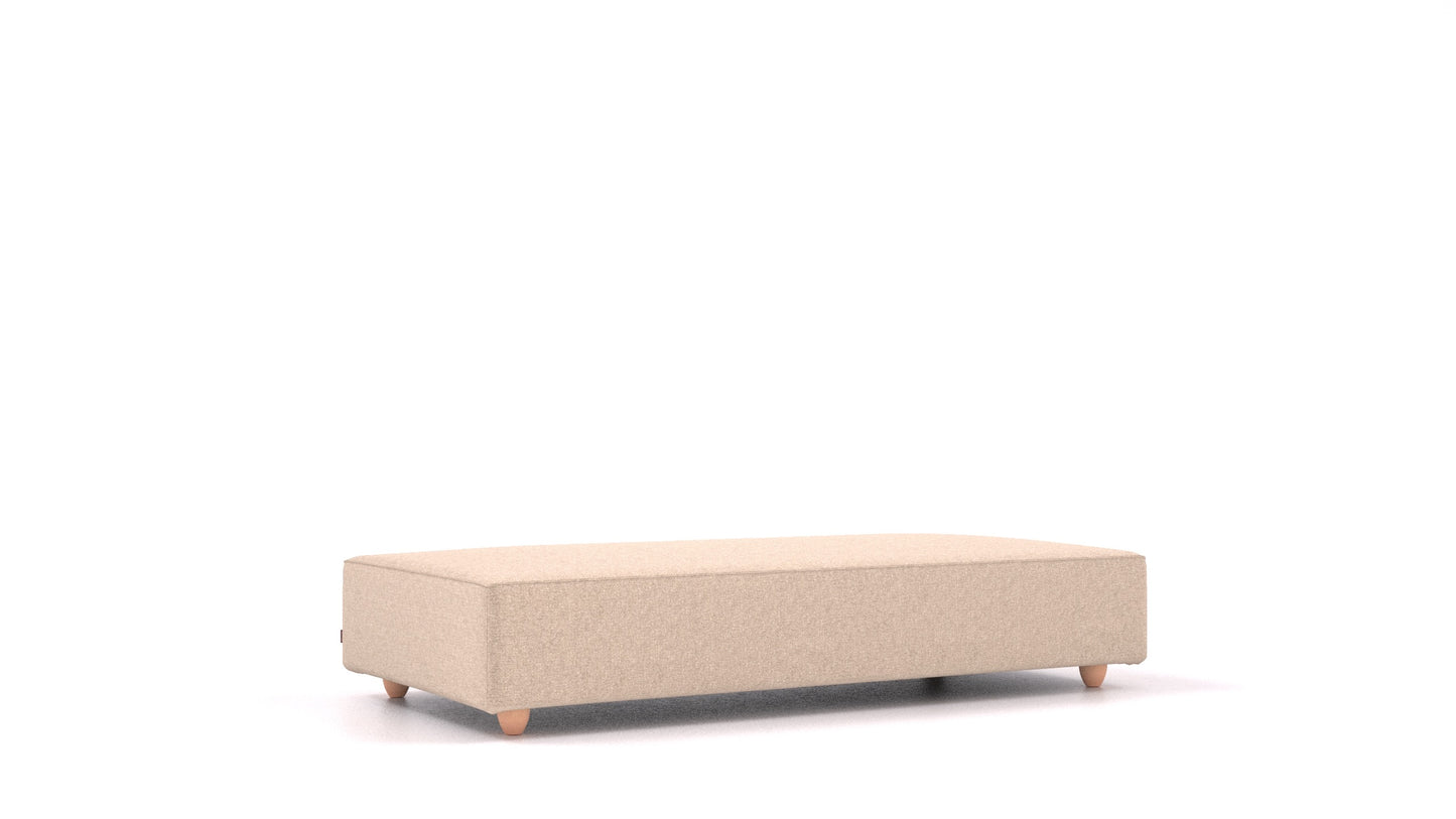 Cascais L, element modularne sjedeće FEYDOM u tkanini Icon IC-06 Cappuccino, svijetle noge