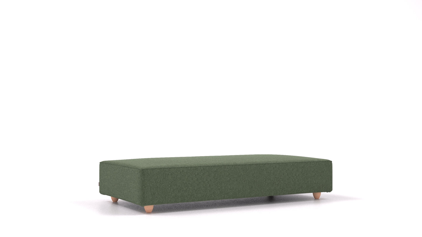 Cascais L, element modularne sjedeće FEYDOM u tkanini Icon IC-39 Forest, svijetle noge
