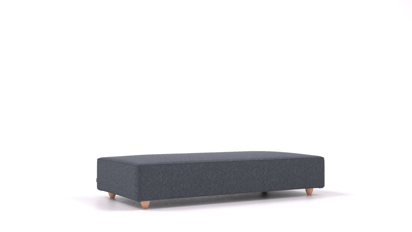 Cascais L, element modularne sjedeće FEYDOM u tkanini Icon IC-79 Deep Blue, svijetle noge