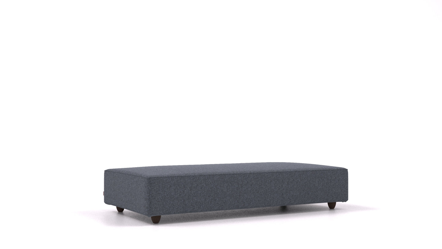 Cascais L, element modularne sjedeće FEYDOM u tkanini Icon IC-79 Deep Blue, tamne noge