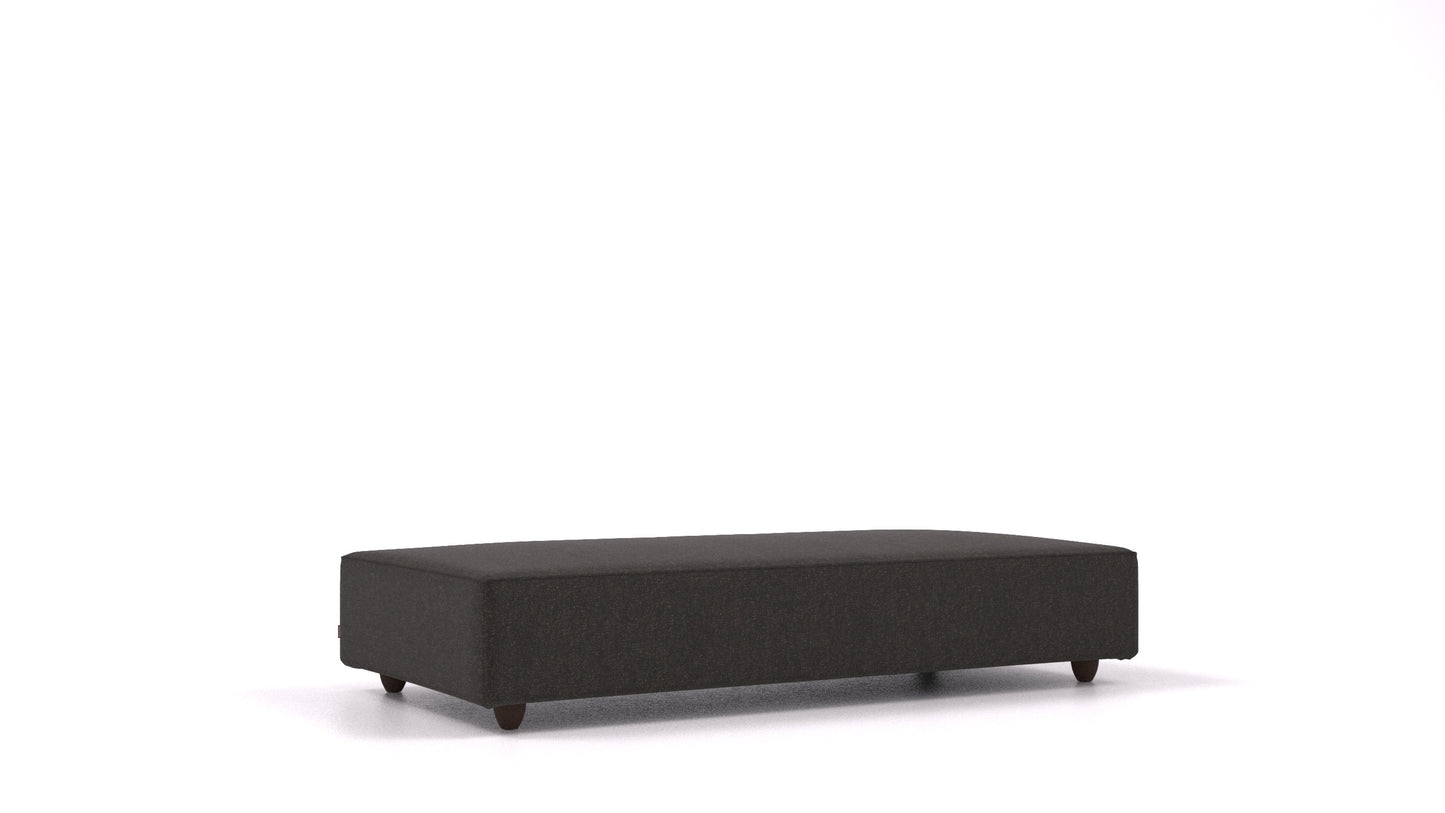 Cascais L, element modularne sjedeće FEYDOM u tkanini Icon IC-99 Umbra, tamne noge