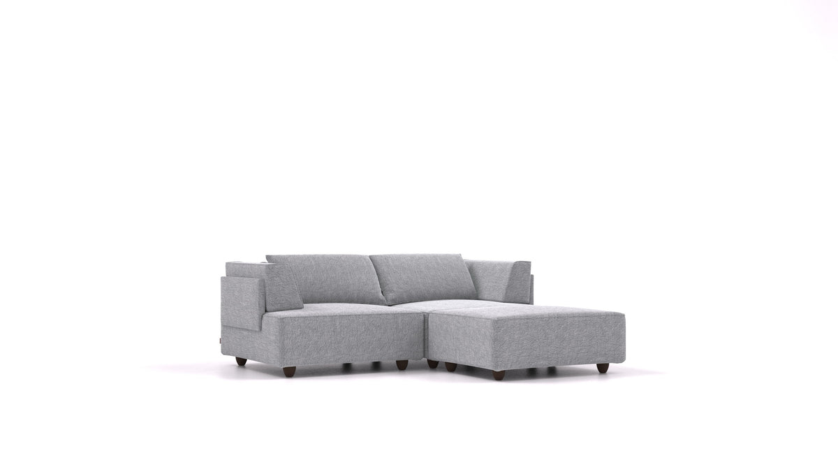 CasCais RA, modularna sjedeća garnitura FEYDOM u tkanini Phoenix FE-92 Dark Grey, tamne noge
