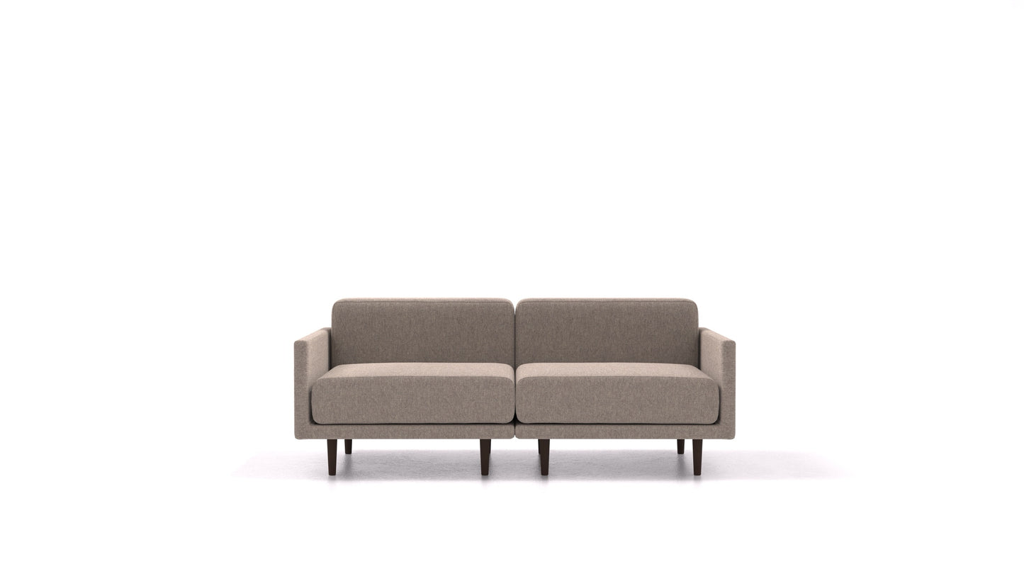 Clooods 2M, modularna sjedeća garnitura FEYDOM u tkanini Velare ET-14 Middle Grey, tamne noge