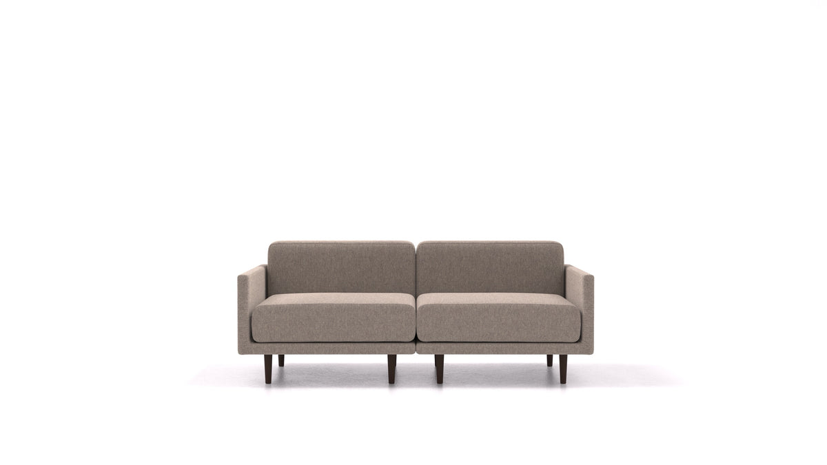 Clooods 2M, modularna sjedeća garnitura FEYDOM u tkanini Velare ET-14 Middle Grey, tamne noge