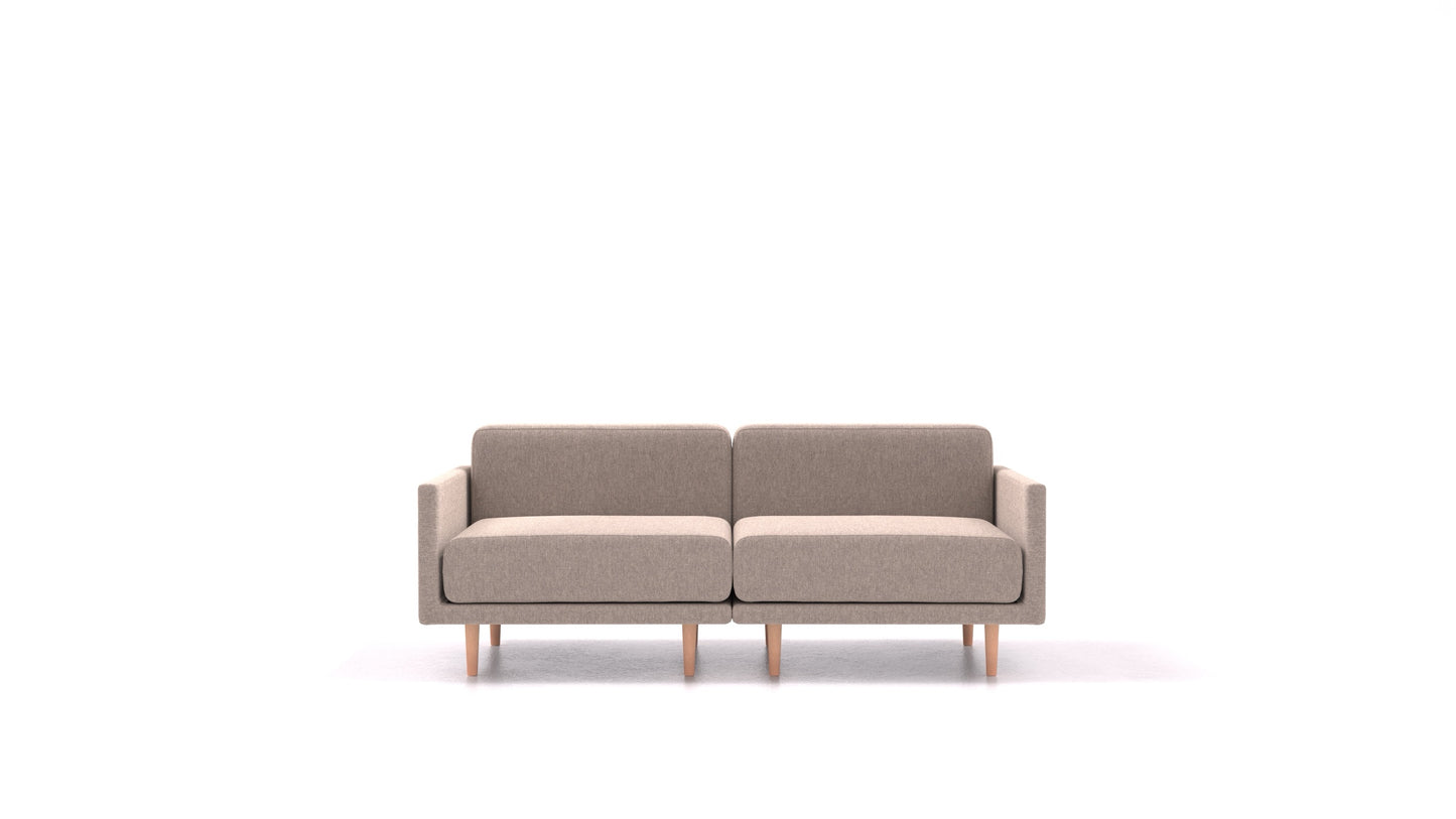 Clooods 2M, modularna sjedeća garnitura FEYDOM u tkanini Velare ET-15 Light Grey, svijetle noge