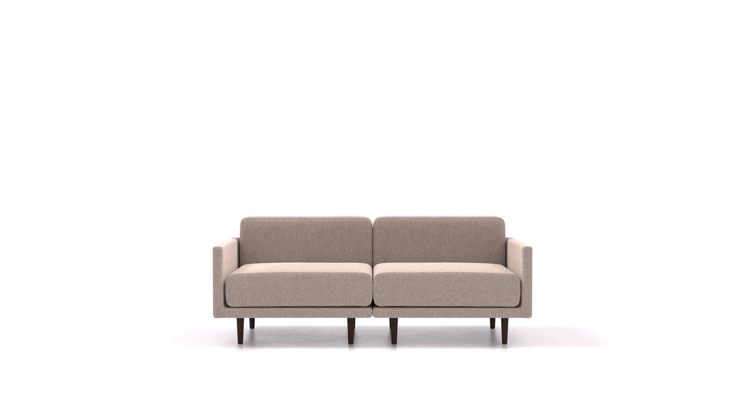 Clooods 2M, modularna sjedeća garnitura FEYDOM u tkanini Velare ET-15 Light Grey, tamne noge