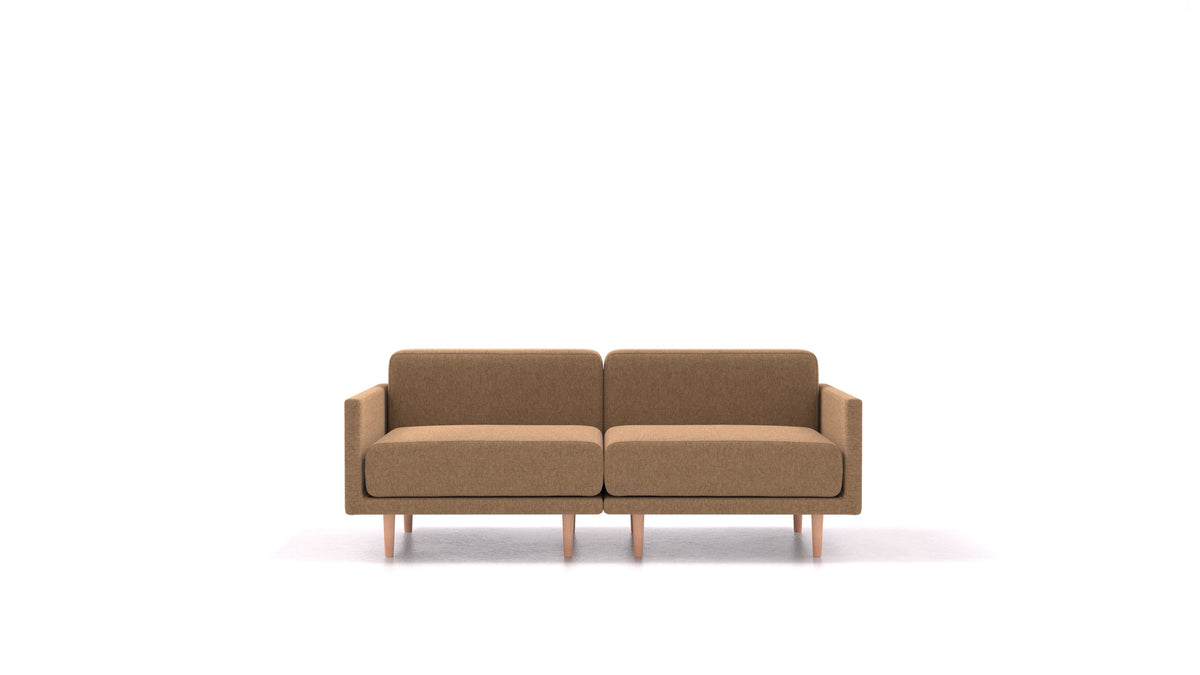 Clooods 2M, modularna sjedeća garnitura FEYDOM u tkanini Velare ET-24 Cappuccino, svijetle noge