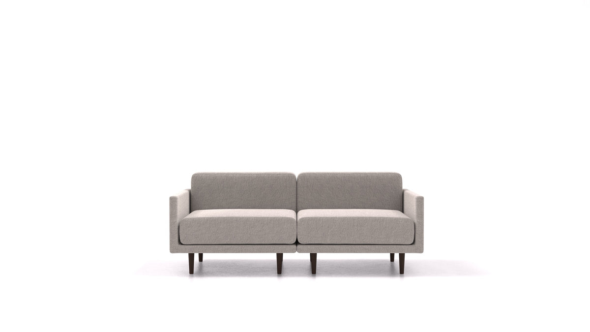 Clooods 2M, modularna sjedeća garnitura FEYDOM u tkanini Phoenix FE-84 Middle Grey, tamne noge