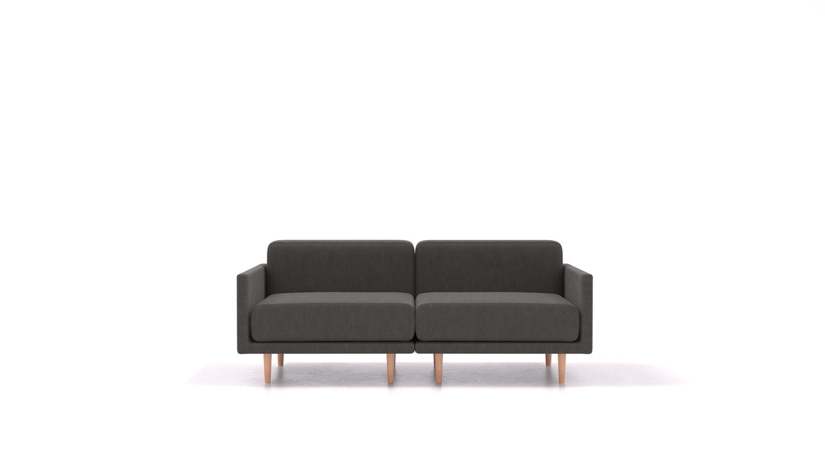 Clooods 2M, modularna sjedeća garnitura FEYDOM u tkanini Mollia FF-12 Dark Grey, svijetle noge