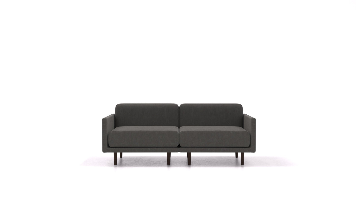 Clooods 2M, modularna sjedeća garnitura FEYDOM u tkanini Mollia FF-12 Dark Grey, tamne noge