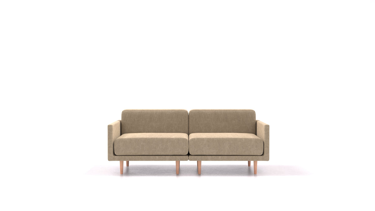 Clooods 2M, modularna sjedeća garnitura FEYDOM u tkanini Mollia FF-13 Cappuccino, svijetle noge
