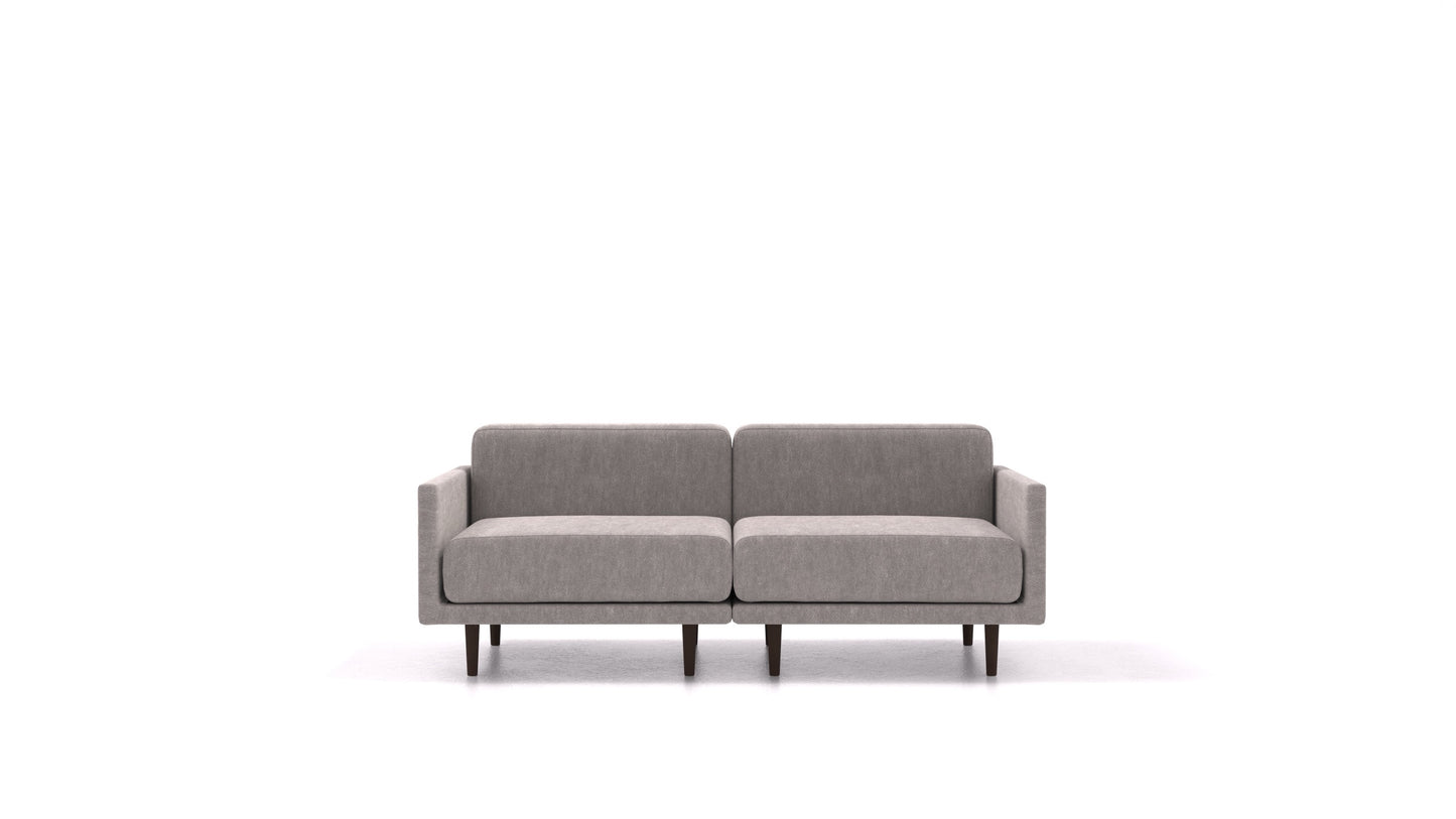 Clooods 2M, modularna sjedeća garnitura FEYDOM u tkanini Mollia FF-14 Middle Grey, tamne noge