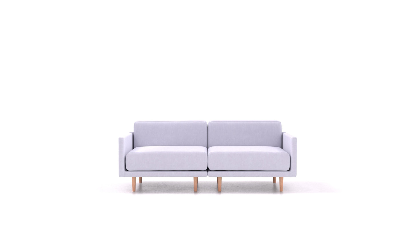 Clooods 2M, modularna sjedeća garnitura FEYDOM u tkanini Mollia FF-17 Lavander, svijetle noge