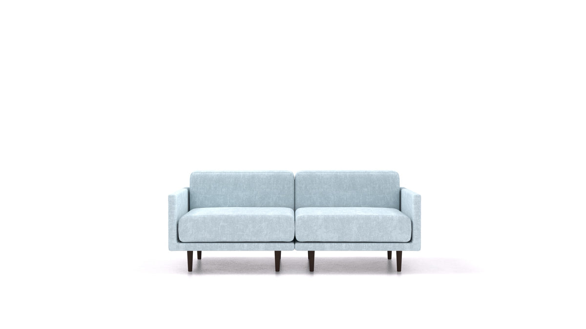 Clooods 2M, modularna sjedeća garnitura FEYDOM u tkanini Mollia FF-19 Pastel Blue, tamne noge