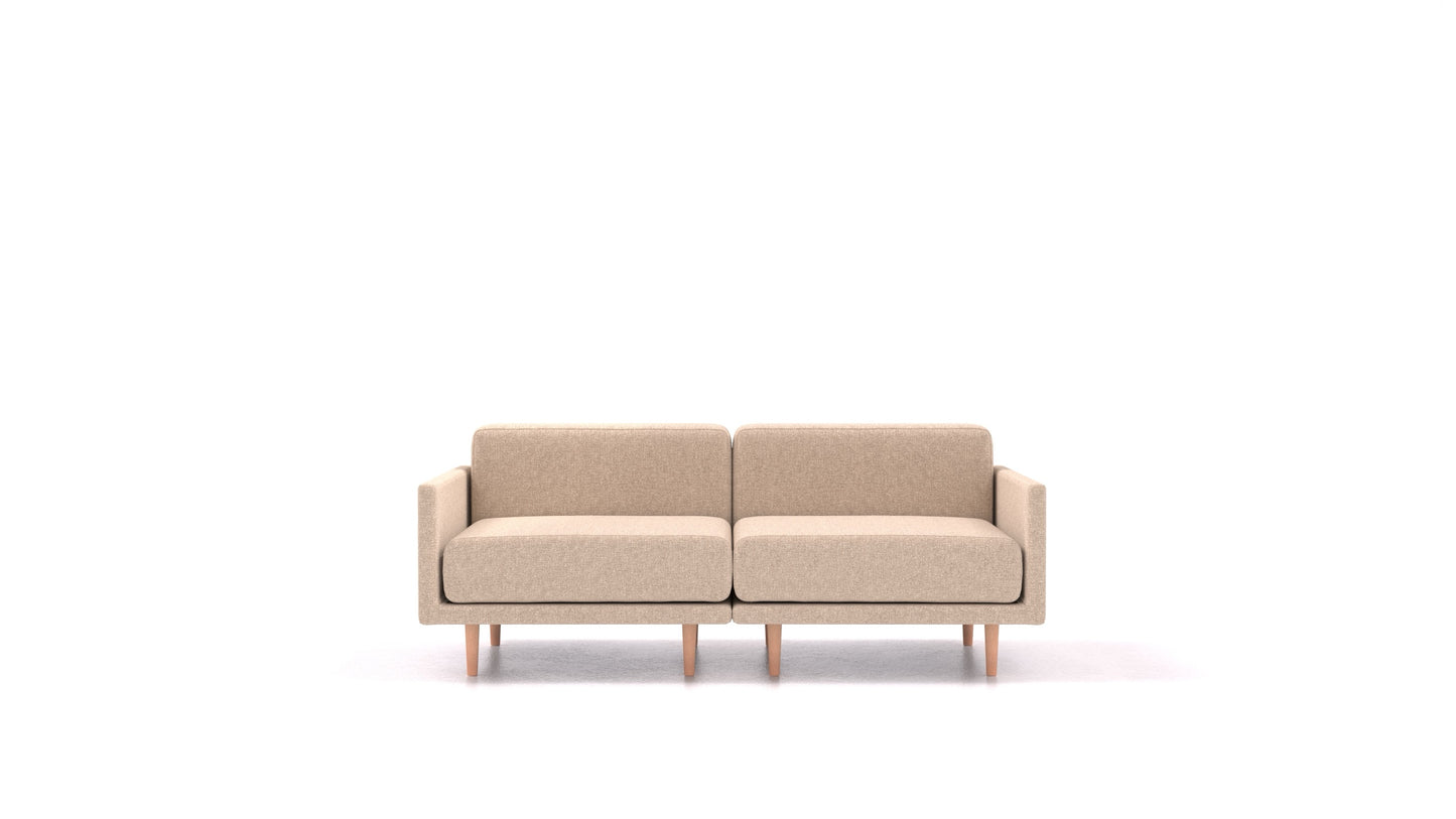 Clooods 2M, modularna sjedeća garnitura FEYDOM u tkanini Icon IC-06 Cappuccino, svijetle noge