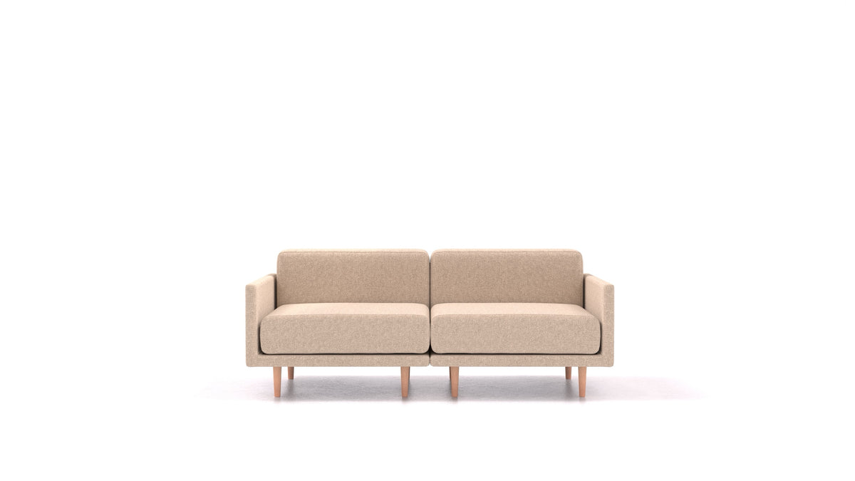 Clooods 2M, modularna sjedeća garnitura FEYDOM u tkanini Icon IC-06 Cappuccino, svijetle noge