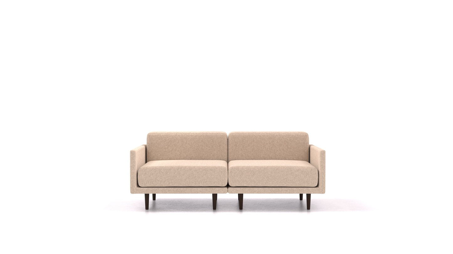 Clooods 2M, modularna sjedeća garnitura FEYDOM u tkanini Icon IC-06 Cappuccino, tamne noge